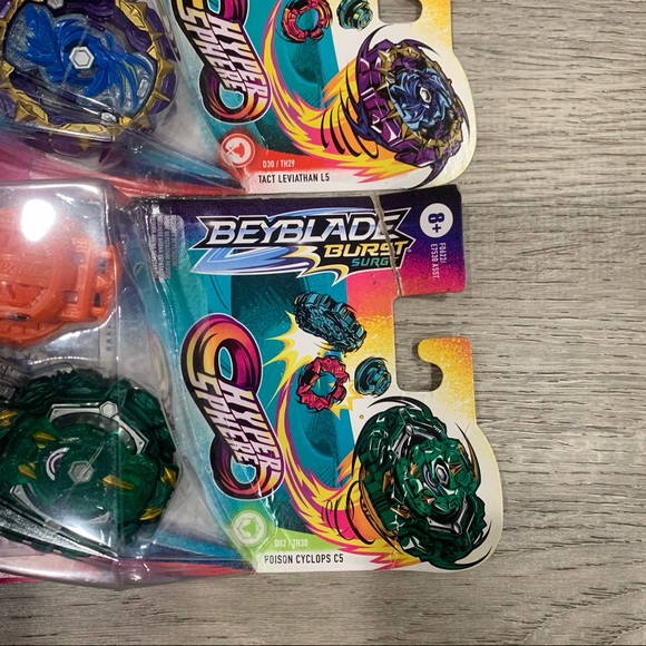 Beyblade Burst Rise Hypersphere Tact Leviathan L5  & Poison Cyclops C5 Hasbro - Picture 5 of 5